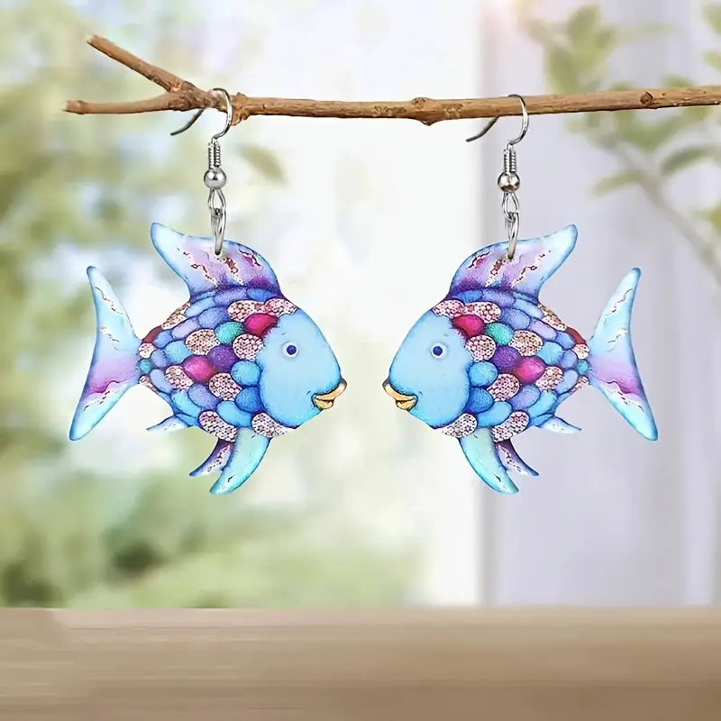 Cute Multicolor Fish Earrings