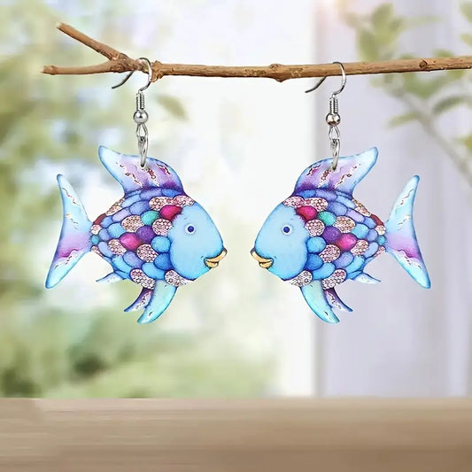 Cute Multicolor Fish Earrings